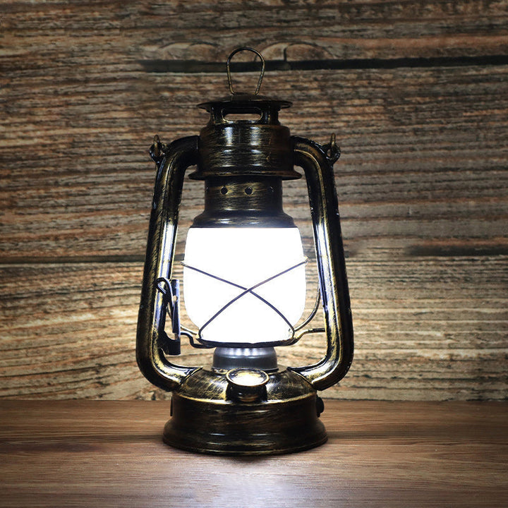 Traditional Vintage Round Horse Lamp Iron Acrylic LED Table Lamp for the Living Room