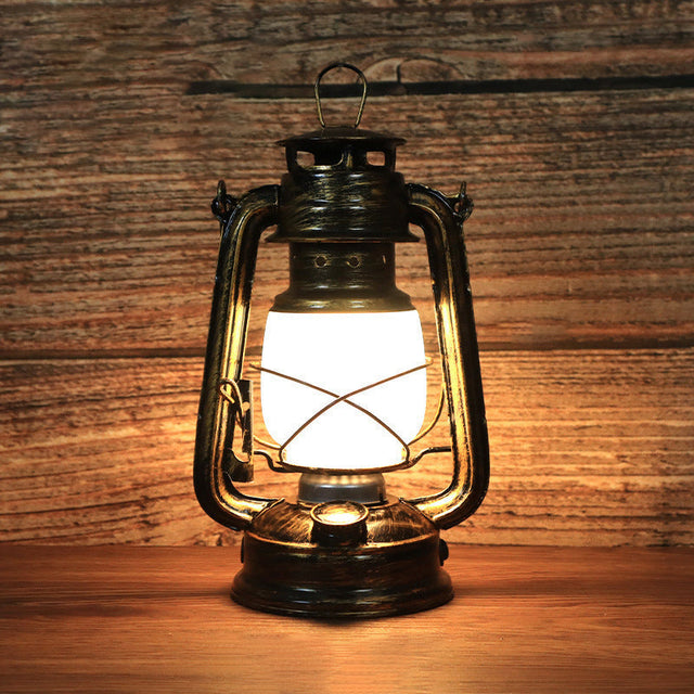 Traditional Vintage Round Horse Lamp Iron Acrylic LED Table Lamp for the Living Room