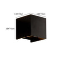 Modern Minimalist Waterproof Cube Up Down Aluminum Glass Induction LED Wall Light Lamps For Bedroom
