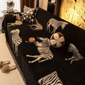 Black Stride Zebra Sofa Cover