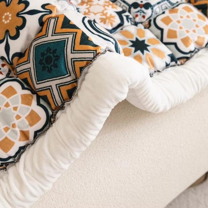 Bohemian Printed Quilted Sofa Cover