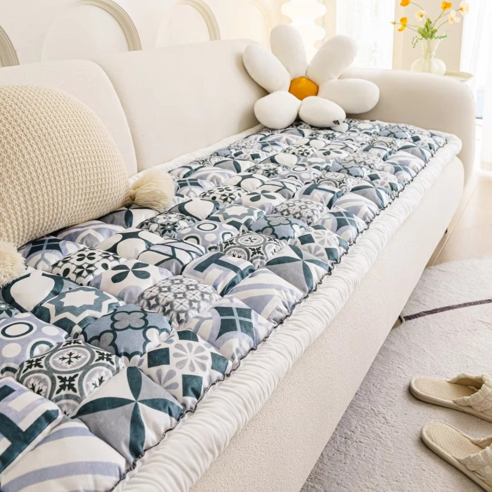 Bohemian Printed Quilted Sofa Cover