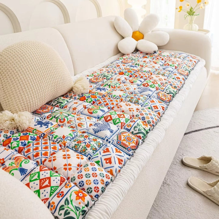 Bohemian Printed Quilted Sofa Cover