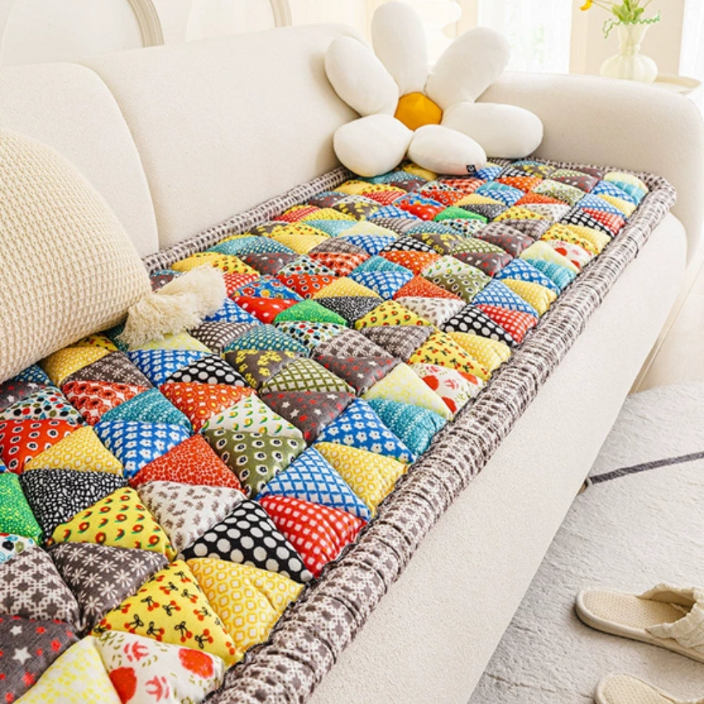 Bohemian Printed Quilted Sofa Cover