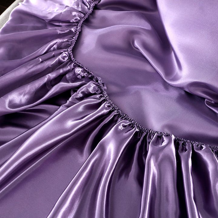 Silk Satin Elastic Fitted Sheet with FREE* Silk Satin Pillowcases