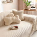 Plush Striped Warm Sofa Cover