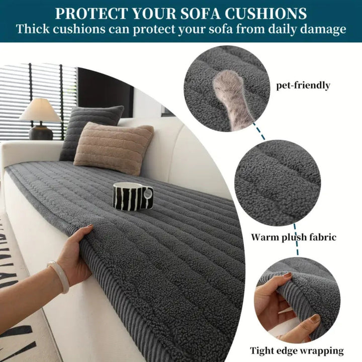 Chic Thick Plush Sofa Cover