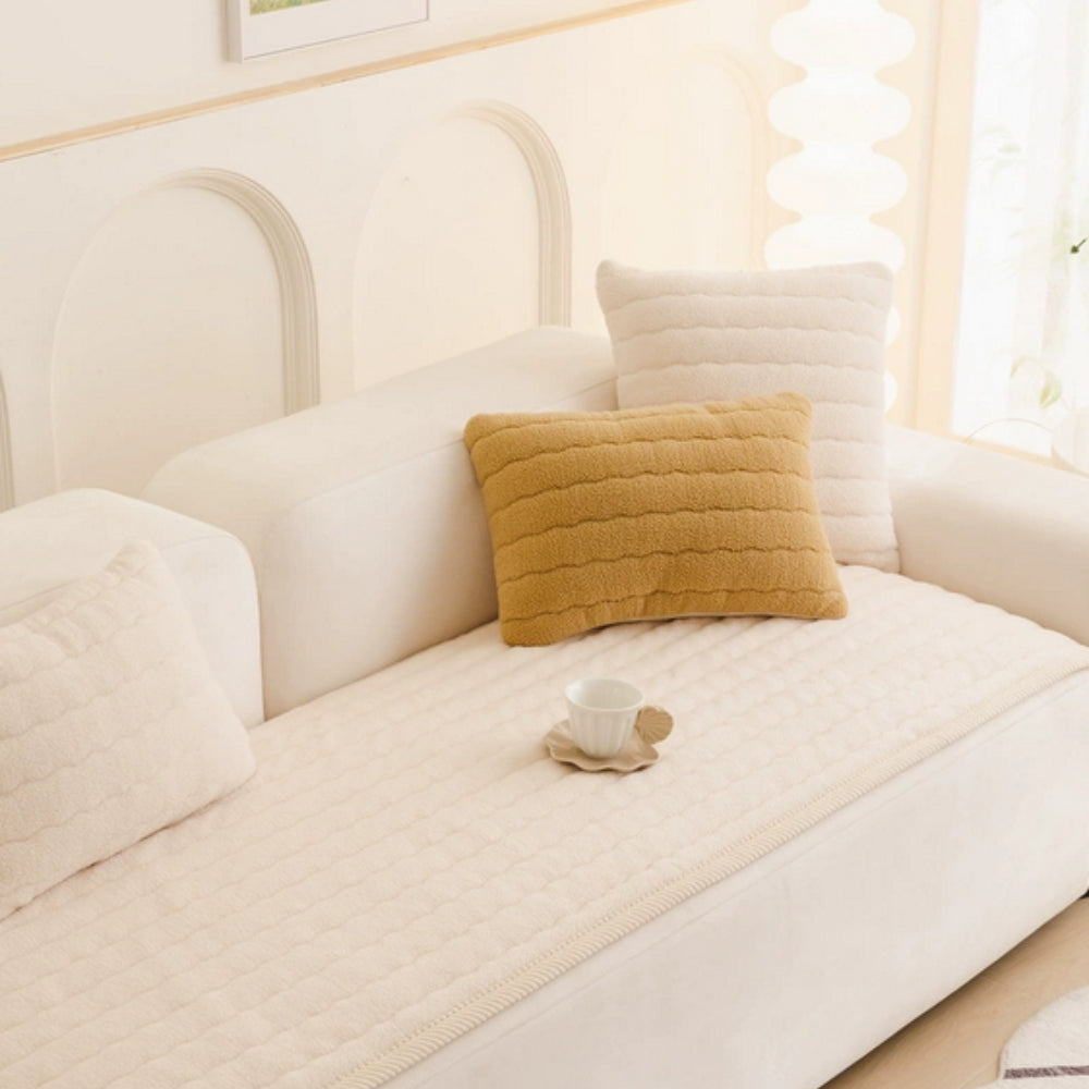 Chic Thick Plush Sofa Cover