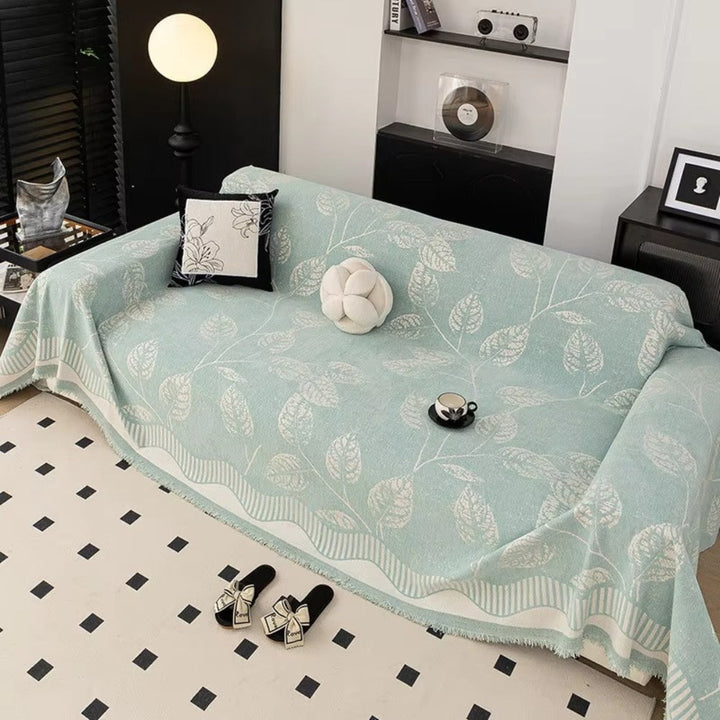 Classic Chenille Leaf Sofa Cover