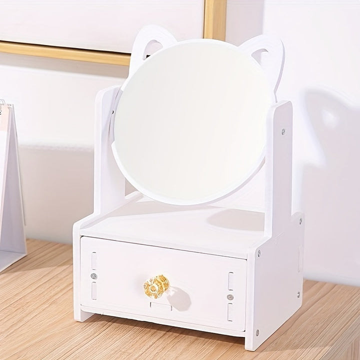 MeowGlow - Cat Ear Makeup Mirror with Storage