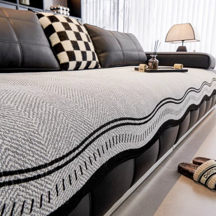 Modern Wave Anti-Slip Sofa Cover