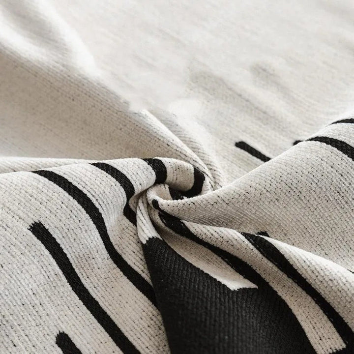 Elegant Black and White Sofa Cover Protector