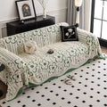 Embroidered Flower Soft Sofa Cover
