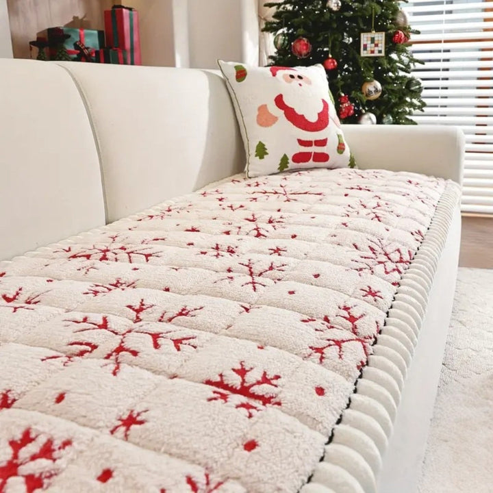 Festive Holiday Winter Sofa Cover