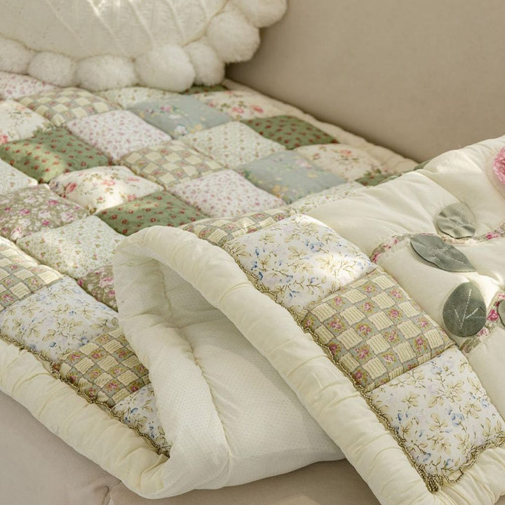 Floral Bloom Quilted Sofa Cover