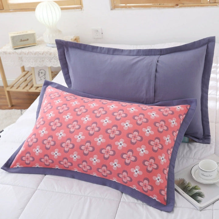 Floral Print Cotton Pillowcase | 2pcs