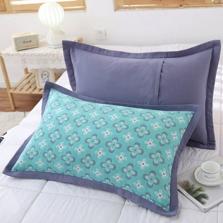 Floral Print Cotton Pillowcase | 2pcs