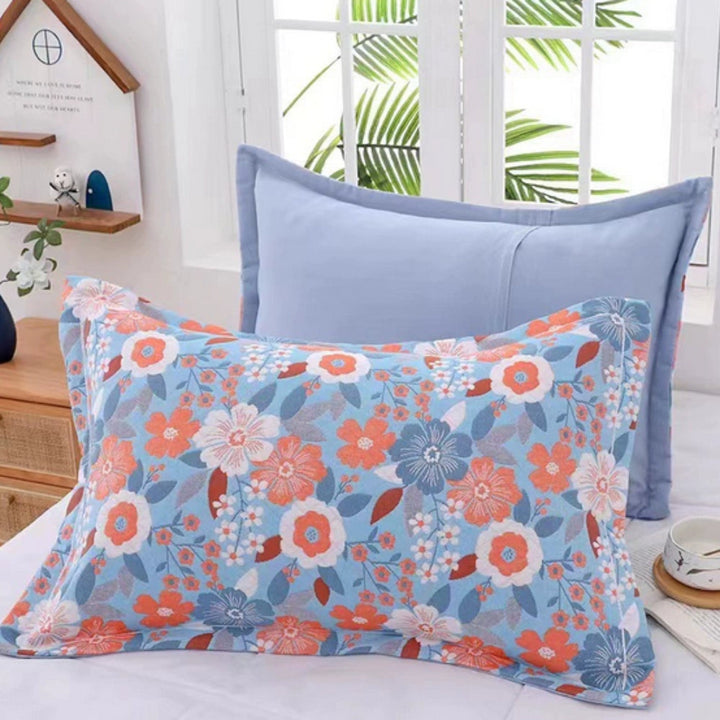 Floral Print Cotton Pillowcase | 2pcs