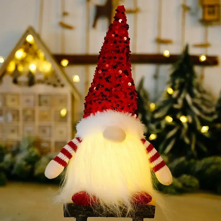 Christmas Gnome Decoration | LED Night Light | Warm Glow Holiday Ornament