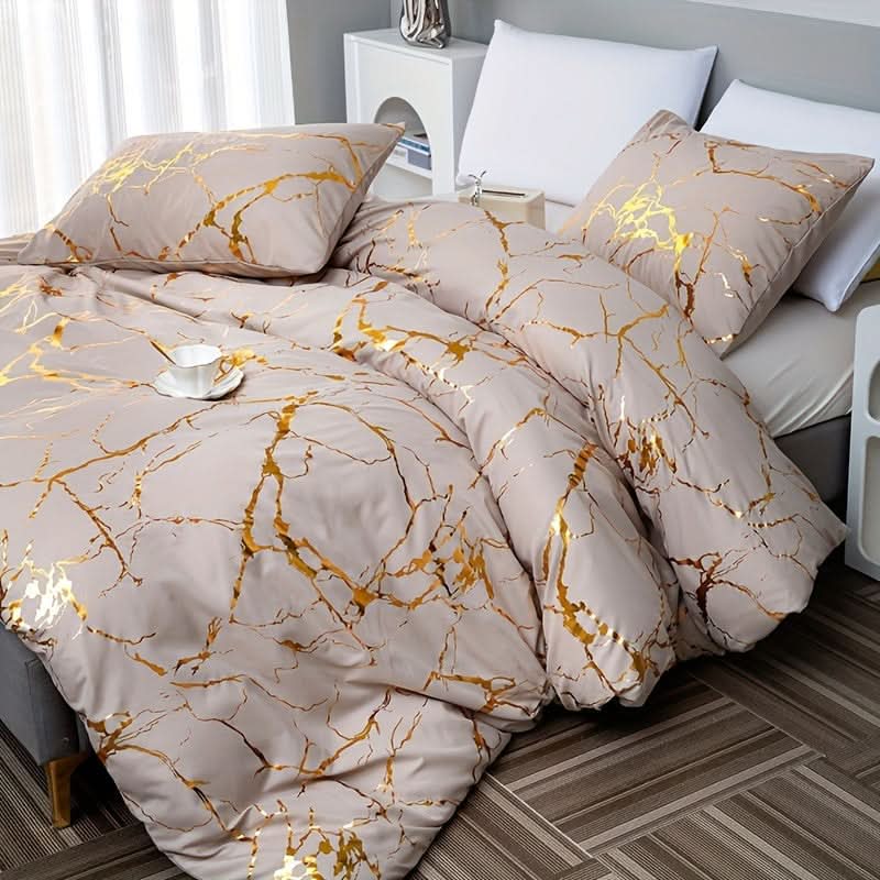 Marble Design Duvet Cover Set for Modern Bedroom