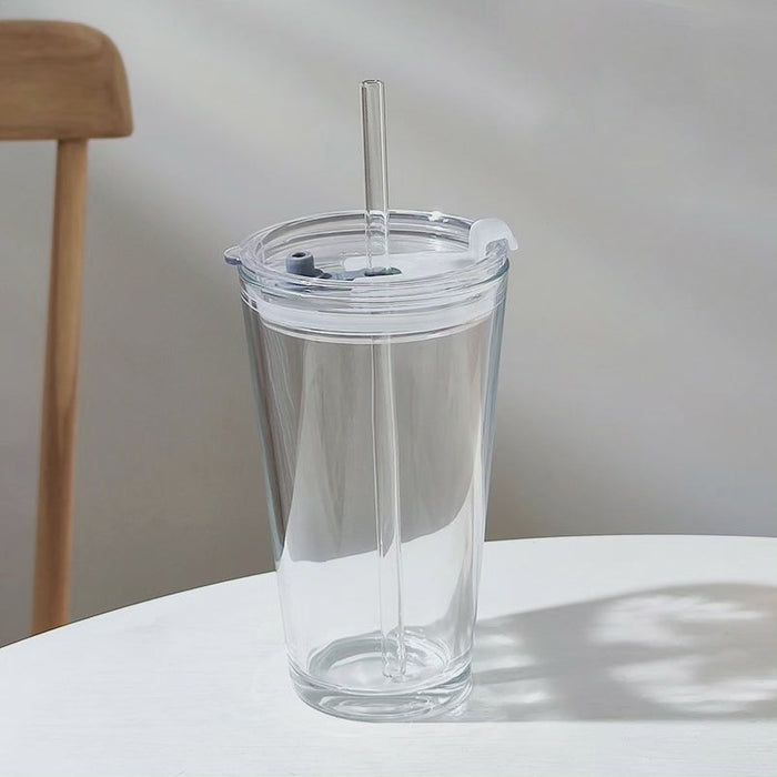 Round Transparent Borosilicate Drinking Tumbler