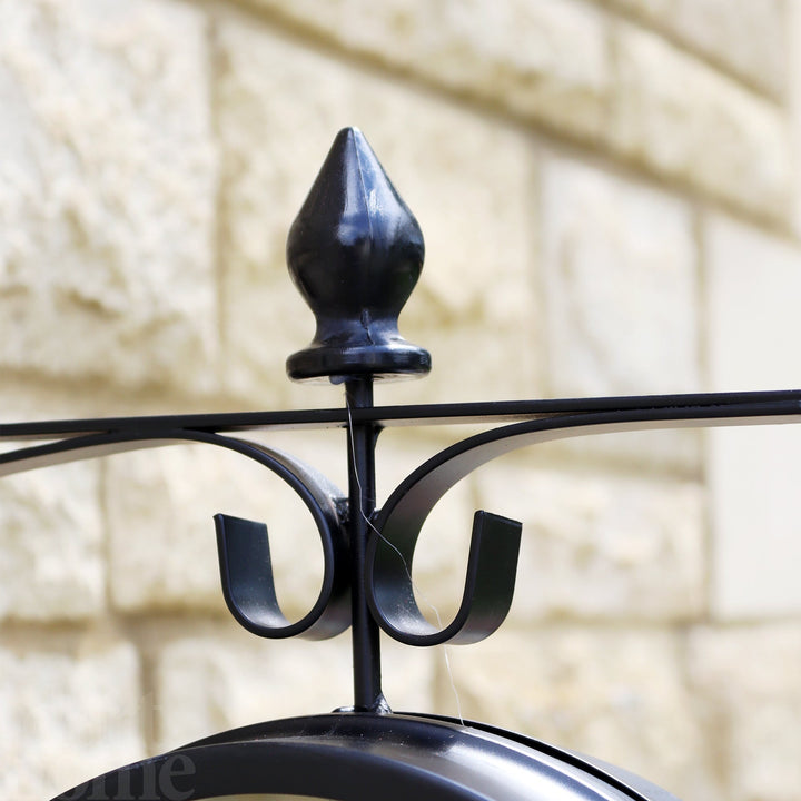 Black Double Sided Railway Outdoor Clock