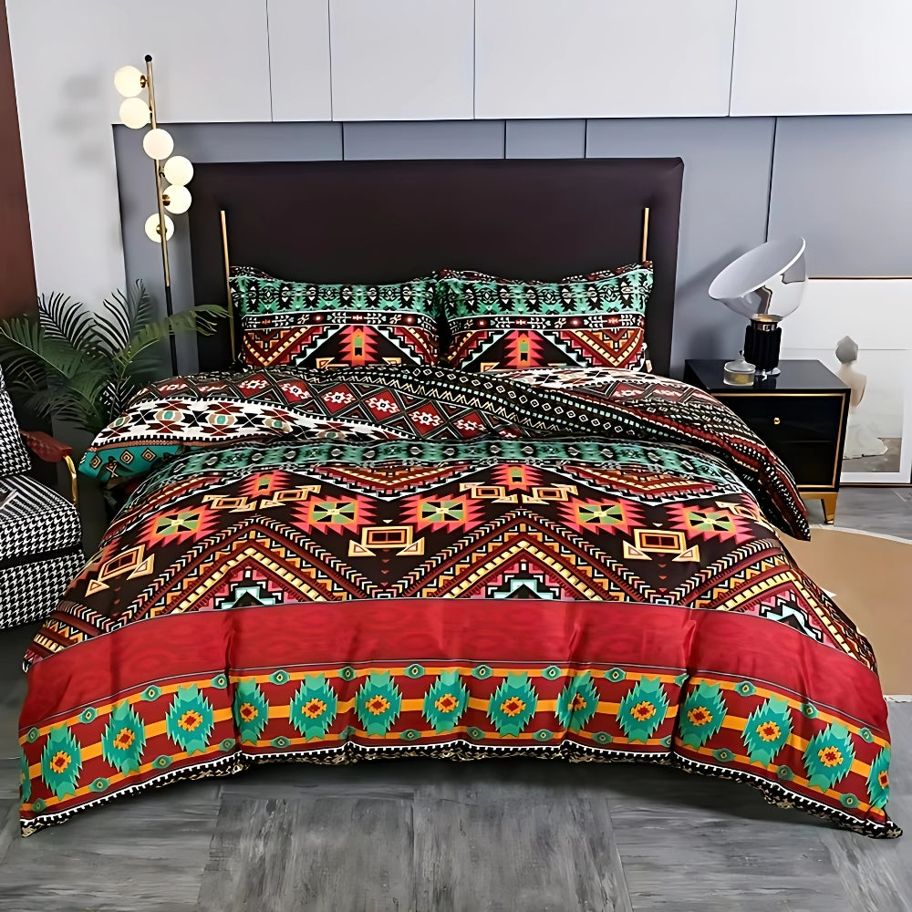 Indara Boho Tribal Print Duvet Cover Set