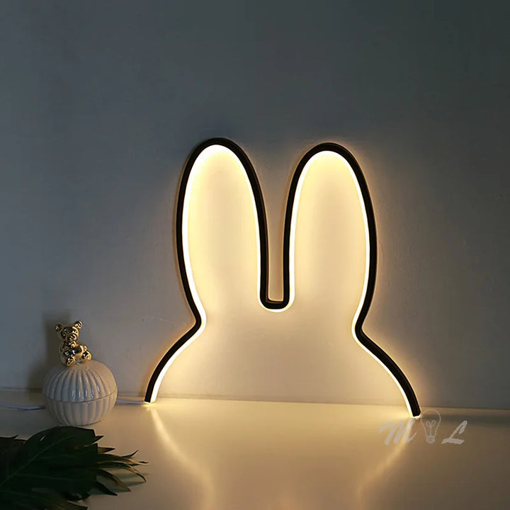 USB Rechargeable Rabbit Night Light with Ambient Lighting - BunnyLight |