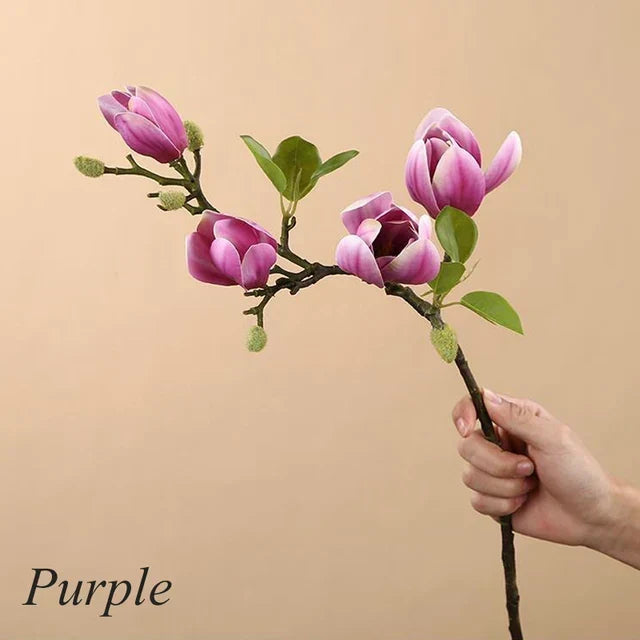 Lifelike artificial magnolia branches