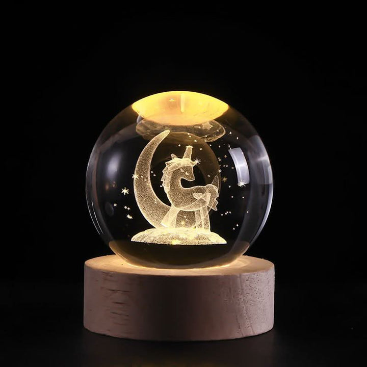 Luminous Crystal Ball LED Night Light Decor