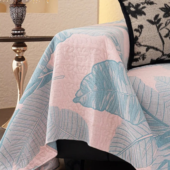 Leaf Pattern Gauze Sofa Cover