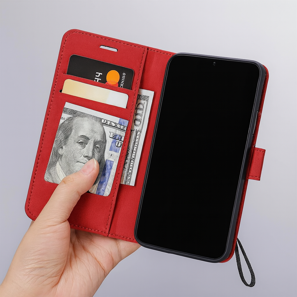 Leather Wallet Flip Phone Case