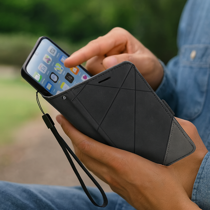Leather Wallet Flip Phone Case