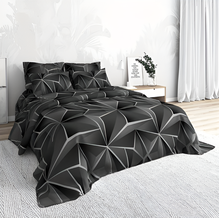 CLOUDLUX - Fluffy 3D-printed check bedding set