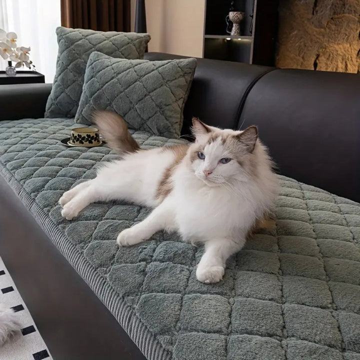 Luxury Plush Diamond Stitched Sofa Cover