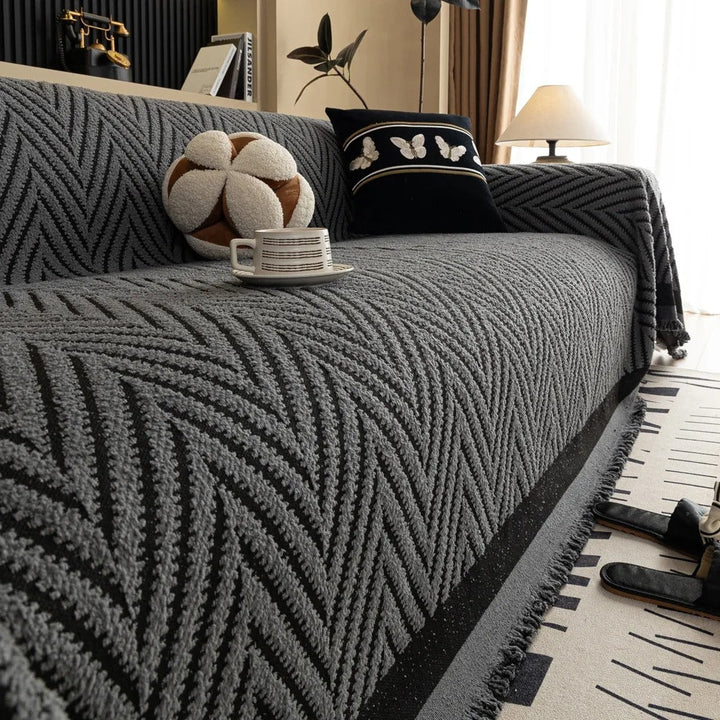 Marella Soft Chevron Sofa Cover