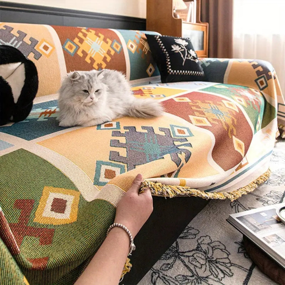 Modern Geometric Tribal Sofa Cover