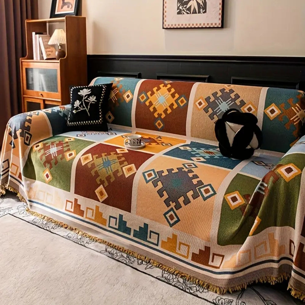 Modern Geometric Tribal Sofa Cover