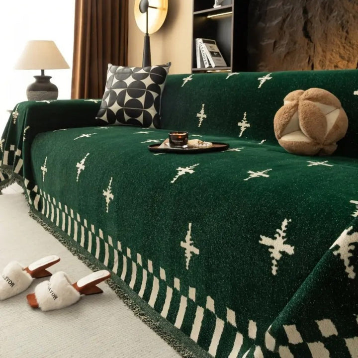 Modern Cross Pattern Sofa Cover