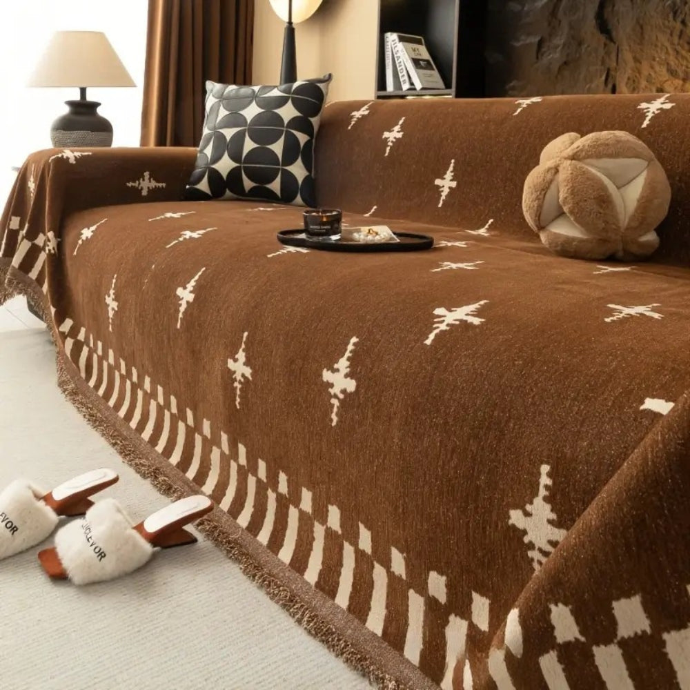 Modern Cross Pattern Sofa Cover