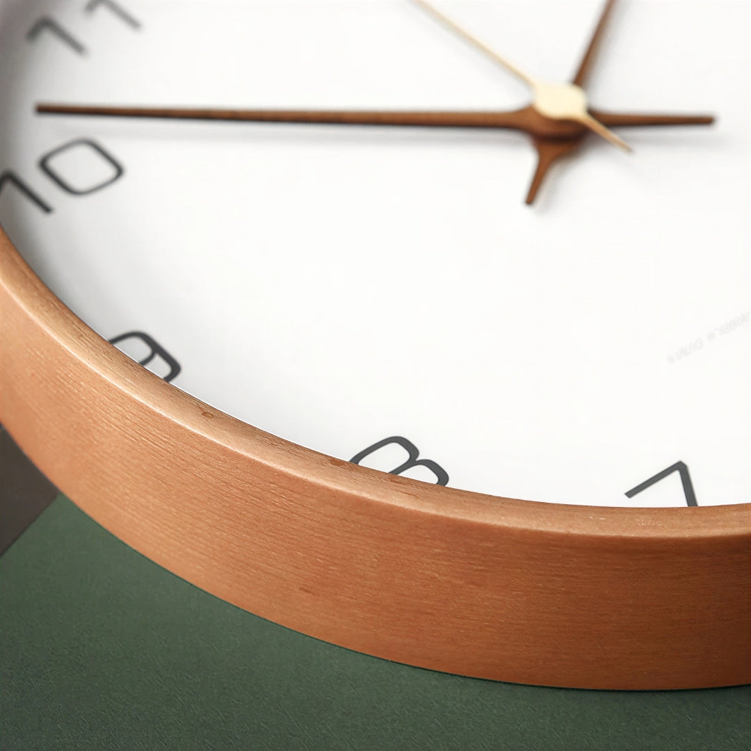 Nordic Minimalist Wood Silent Wall Clock