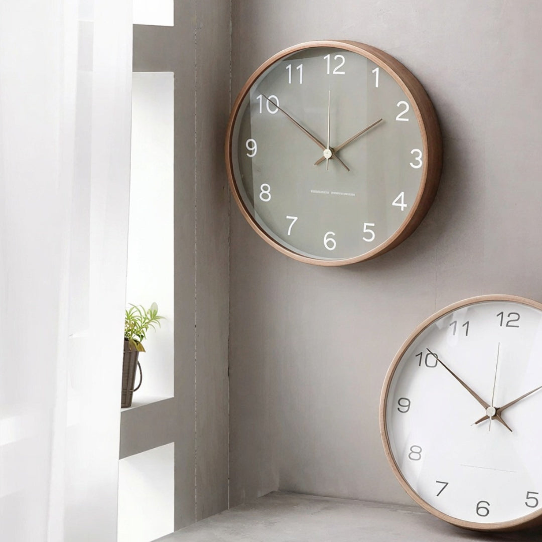 Nordic Minimalist Wood Silent Wall Clock