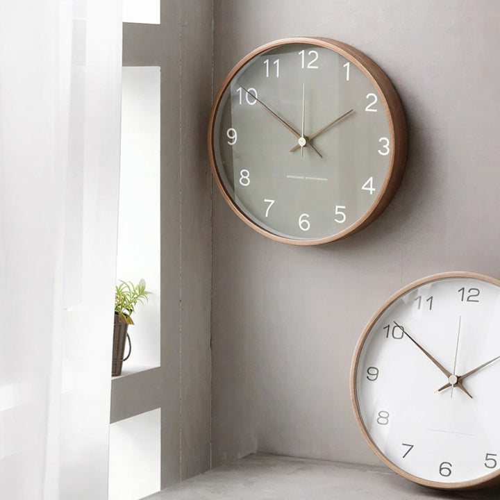 Nordic Minimalist Wood Silent Wall Clock