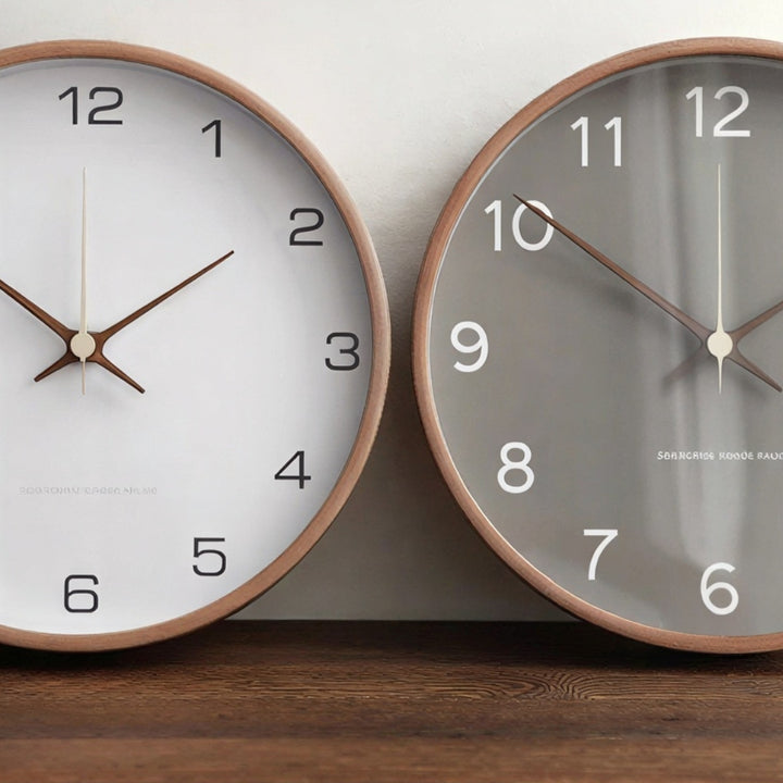 Nordic Minimalist Wood Silent Wall Clock