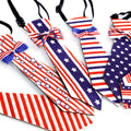 Unisex nan patriotic striped pet necktie with adjustable elastic collar