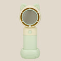 Ladies Portable Hand Fan with Integrated Mirror Function