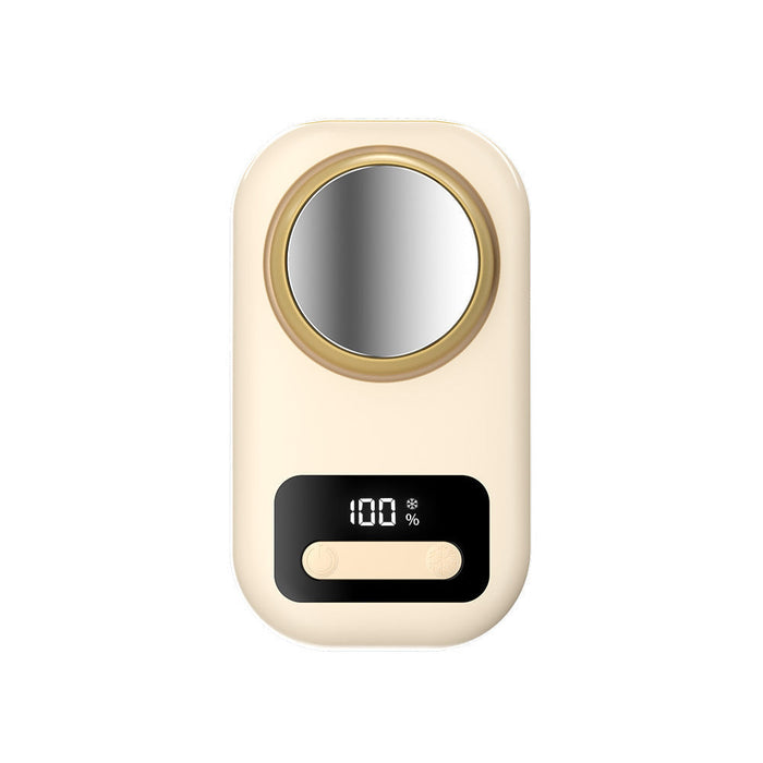 Unisex Digital Mirror Compact with Temperature Display