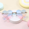 Women's Heart-Shaped Sunglasses with Mirrored Lenses