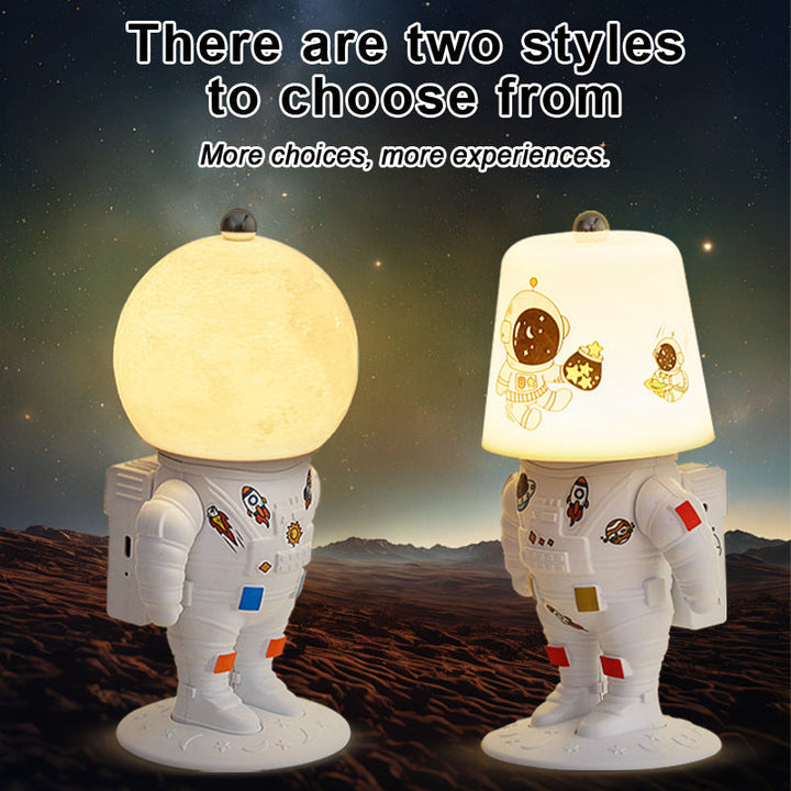 Astronaut Moon Lamp Resin Night Light Bedroom Bedside Decor Creative Gift