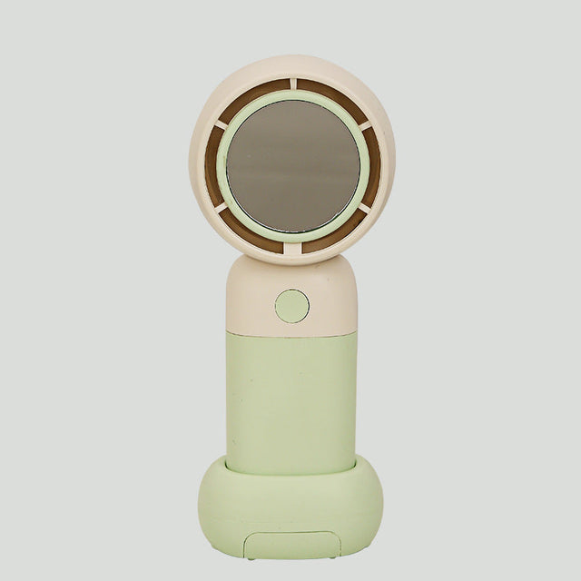Women Portable Handheld Fan with Mirror